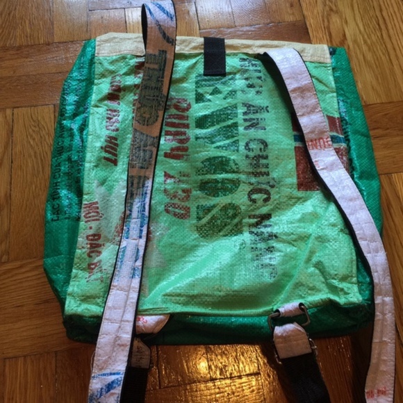 Angkor Recycled Backpack Handmade In Cambodia - Picture 5 of 6